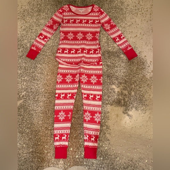 Old navy Red and White Patterned pajama set size s - Picture 3 of 16